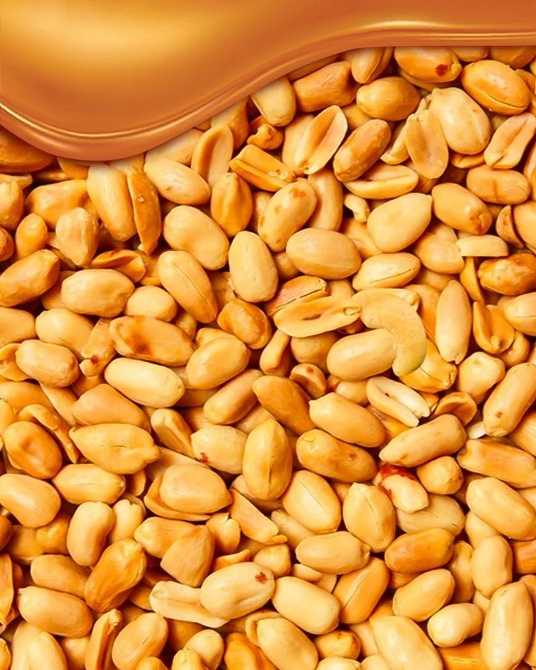 کاربرد مغز بادام زمینی در تولید تنقلات