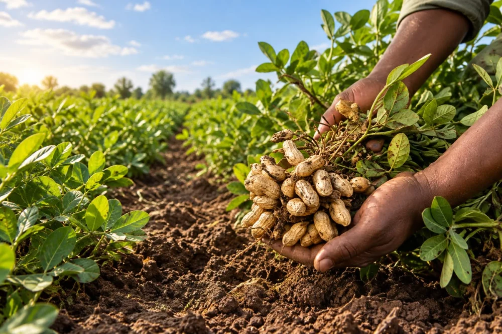 مراحل آماده سازی بادام زمینی برای عرضه به بازار